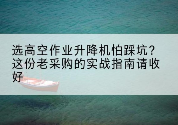 正定高空作业升降机厂家推荐-选高空作业升降机怕踩坑？这份老采购的实战指南请收好